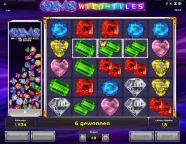 Gems wild tiles Spielautomat Artikel Automat